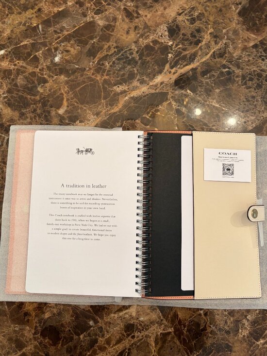 Coach Notebook In Signature Canvas With Floral Print - Picture 4 of 8